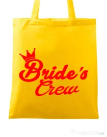 Sacosa personalizata Petrecerea burlacitelor Brides crew Galben