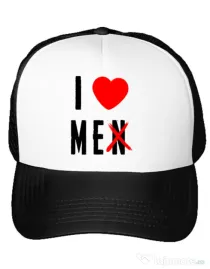 Sapca personalizata Burlacite I love me Alb
