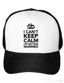Sapca personalizata Mireasa I cant keep calm married Alb