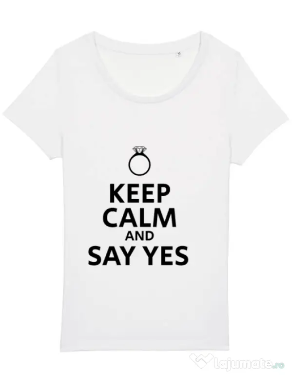 Tricou Mireasa STANLEY STELLA Say yes Alb