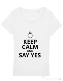 Tricou Mireasa  STANLEY STELLA Say yes Alb