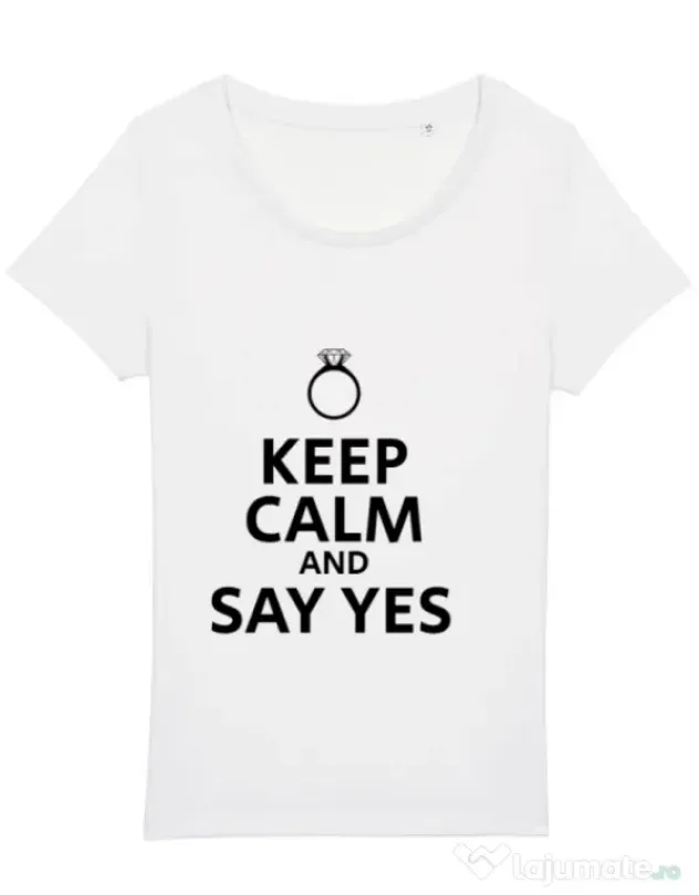 Tricou Mireasa STANLEY STELLA Say yes Alb