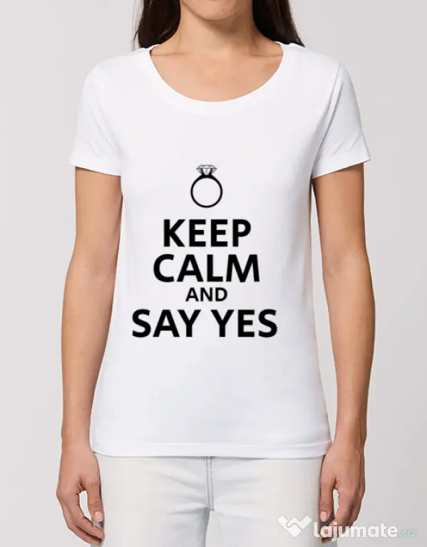 Tricou Mireasa STANLEY STELLA Say yes Alb