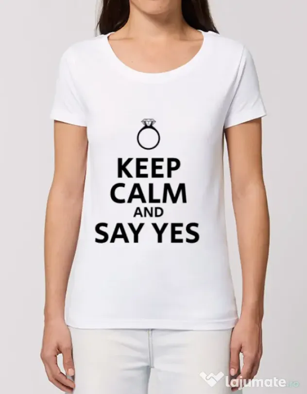 Tricou Mireasa STANLEY STELLA Say yes Alb