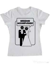 Tricou Mireasa ADLER Mission Accomplished Alb