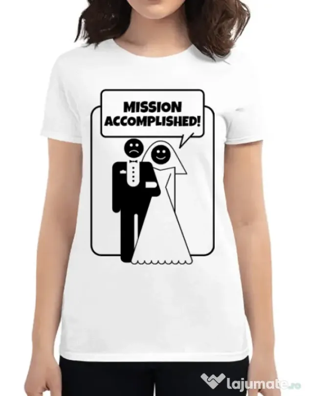 Tricou Mireasa ADLER Mission Accomplished Alb