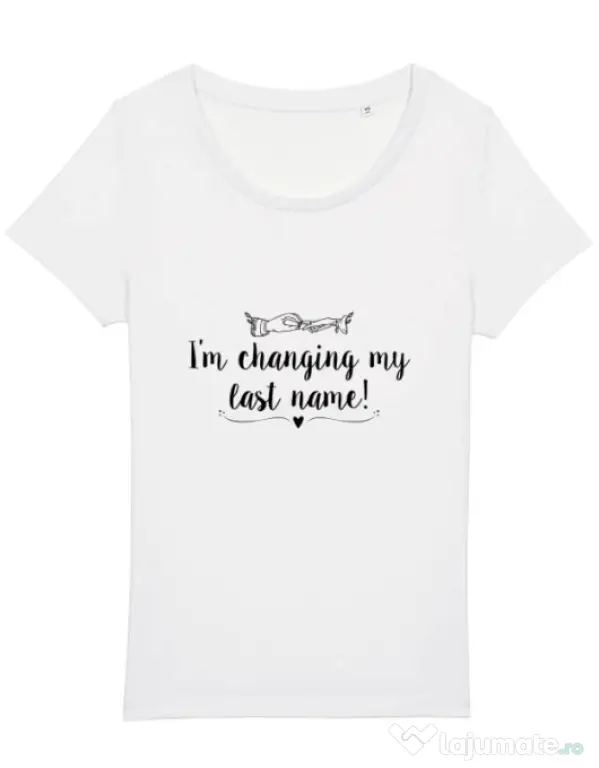 Tricou Mireasa STANLEY STELLA Last name Alb
