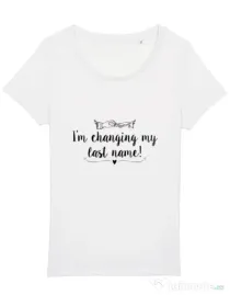 Tricou Mireasa STANLEY STELLA Last name Alb