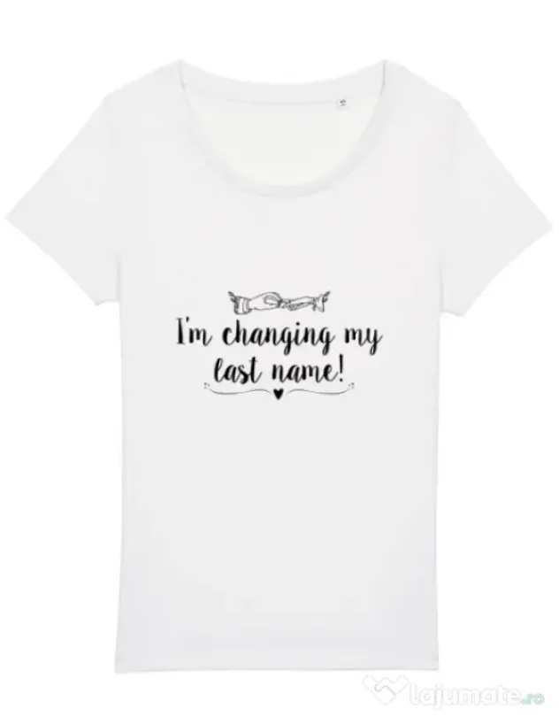 Tricou Mireasa STANLEY STELLA Last name Alb