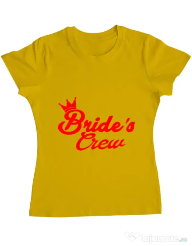 Tricou Petrecerea burlacitelor ADLER Brides crew Galben