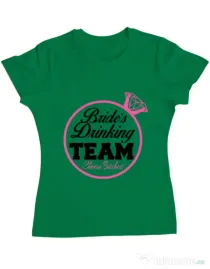 Tricou Petrecerea burlacitelor ADLER Brides drinking team Verde