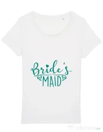 Tricou Petrecerea burlacitelor STANLEY STELLA Brides maid Alb