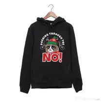 Hanorac personalizat negru unisex Dashing through the no