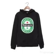 Hanorac personalizat negru unisex Highagain 