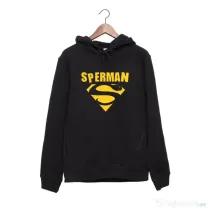 Hanorac personalizat negru unisex Sperman