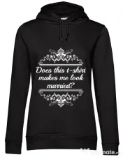 Hoodie Mireasa B&C Marriage Negru 