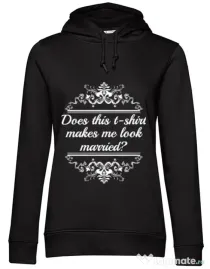 Hoodie Mireasa B&C Marriage Negru