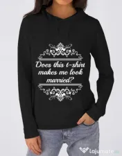 Hoodie Mireasa B&C Marriage Negru 