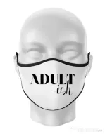 Masca personalizata reutilizabila Adultish Alb