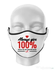 Masca personalizata reutilizabila Always give Alb
