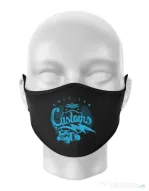 Masca personalizata reutilizabila American customs Negru