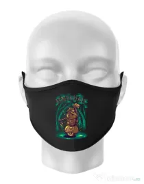 Masca personalizata reutilizabila Armed and ready Negru