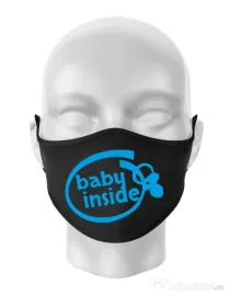 Masca personalizata reutilizabila Baby inside Negru
