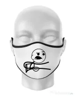 Masca personalizata reutilizabila Cereal Guy Alb