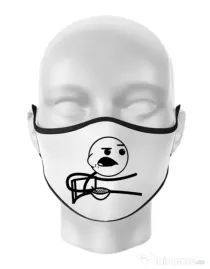 Masca personalizata reutilizabila Cereal Guy Alb