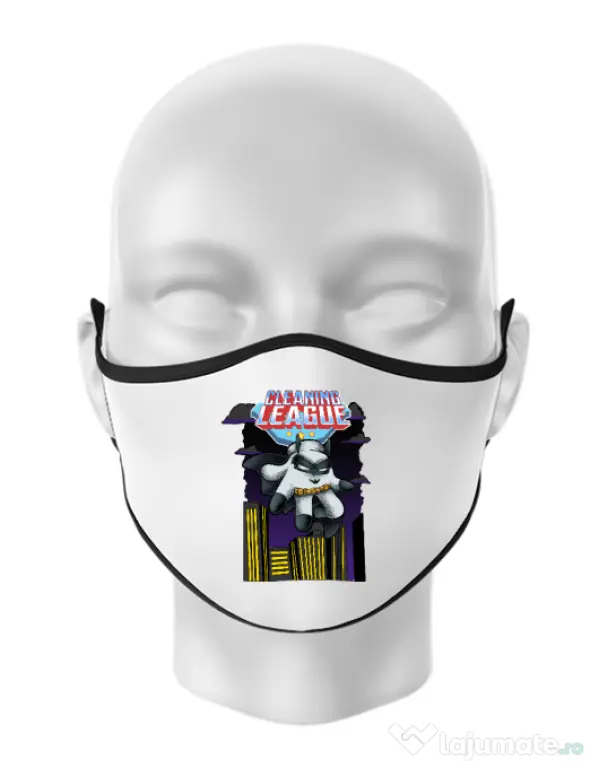 Masca personalizata reutilizabila Cleaning league Glove Alb