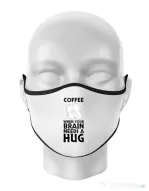 Masca personalizata reutilizabila Coffee Alb