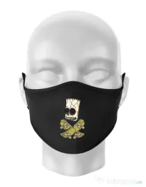 Masca personalizata reutilizabila Death of Skateboarder Negru