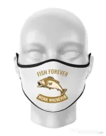 Masca personalizata reutilizabila Fish forever Alb
