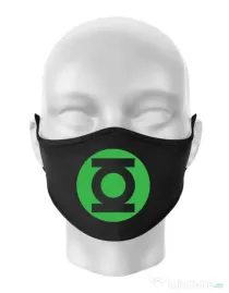 Masca personalizata reutilizabila Green lantern Negru