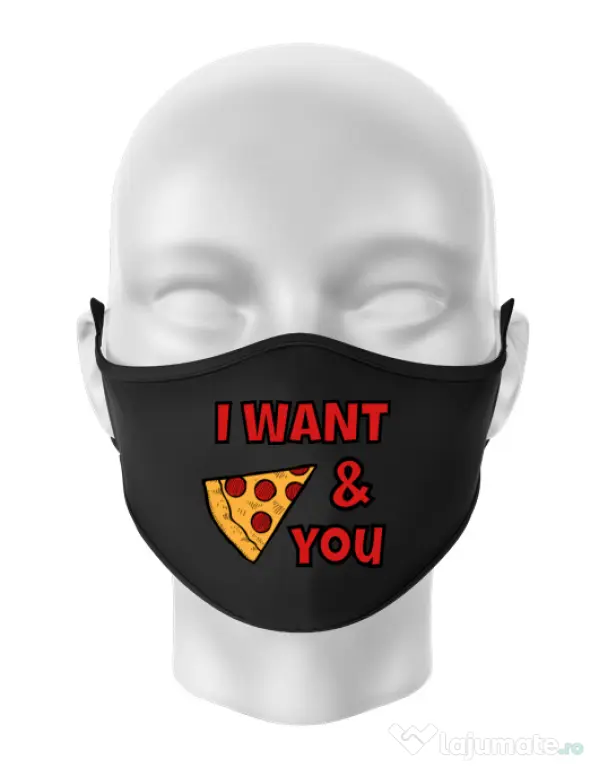 Masca personalizata reutilizabila I want you Negru