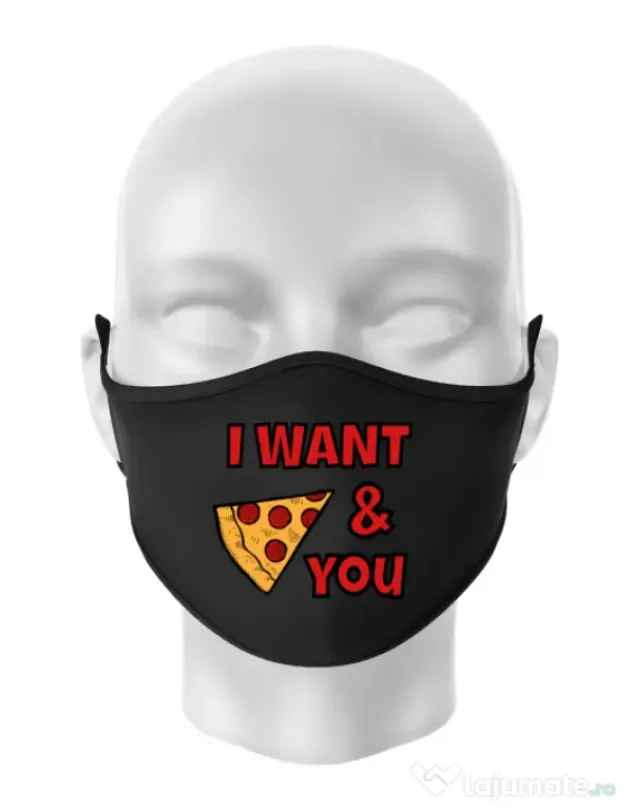 Masca personalizata reutilizabila I want you Negru
