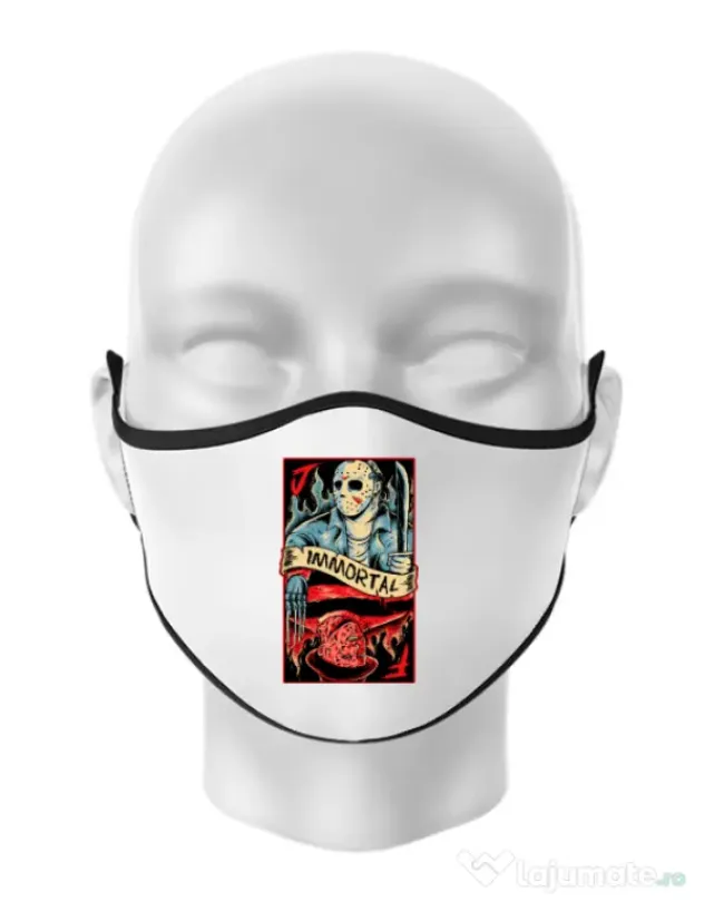 Masca personalizata reutilizabila Immortal Alb
