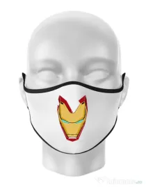 Masca personalizata reutilizabila Iron man mask Alb