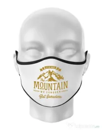Masca personalizata reutilizabila Its not the mountain we conquer Alb