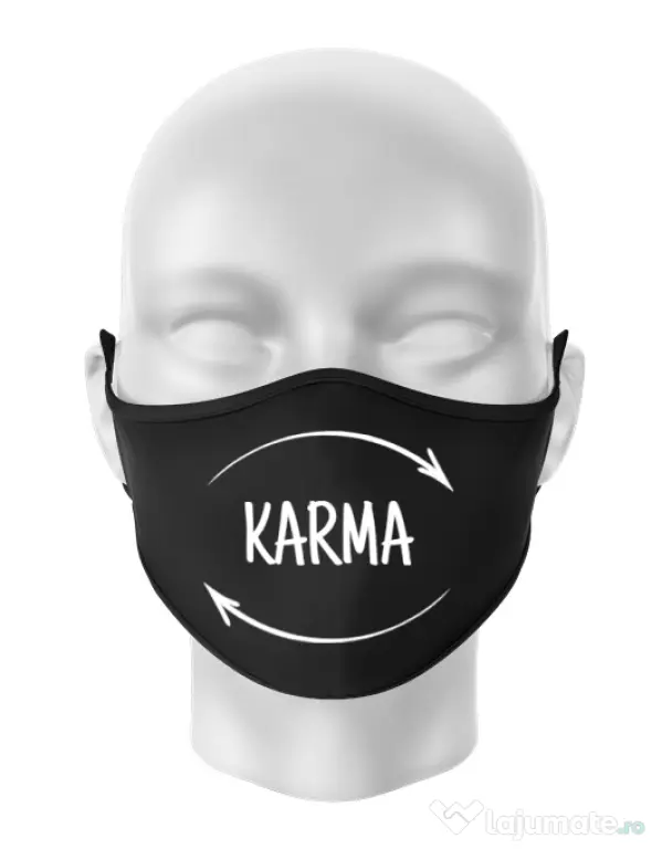Masca personalizata reutilizabila Karma Negru