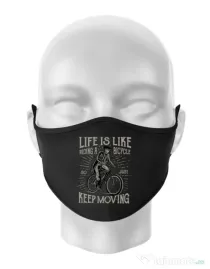 Masca personalizata reutilizabila Keep moving Negru