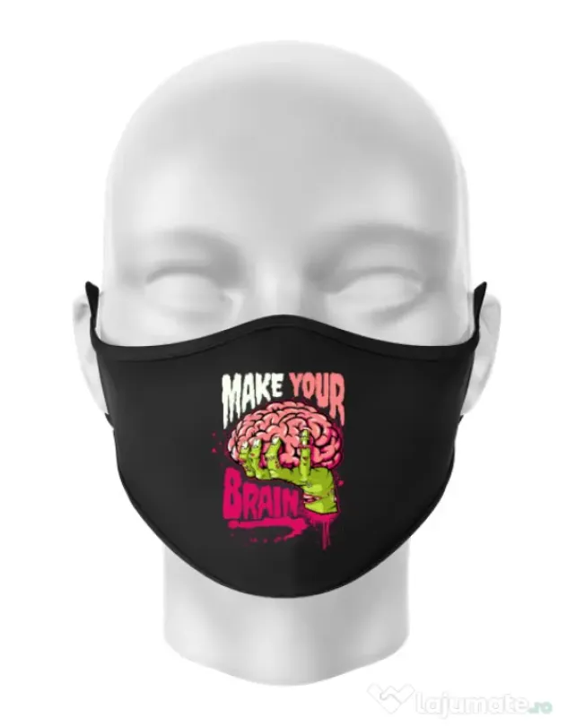 Masca personalizata reutilizabila Make your mind Negru