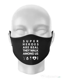 Masca personalizata reutilizabila Medical heroes Negru