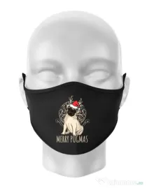 Masca personalizata reutilizabila Merry pugmas Negru