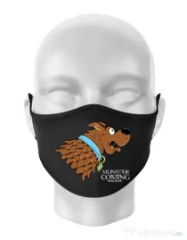 Masca personalizata reutilizabila Monster is coming Negru