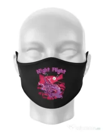 Masca personalizata reutilizabila Night flight Negru