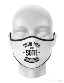 Masca personalizata reutilizabila O sotie minunata Alb