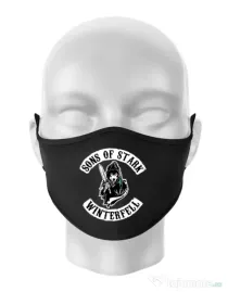 Masca personalizata reutilizabila Sons of stark Negru