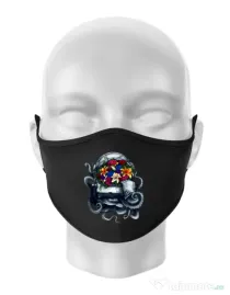 Masca personalizata reutilizabila Space bloom Negru