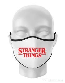 Masca personalizata reutilizabila Stranger things Alb